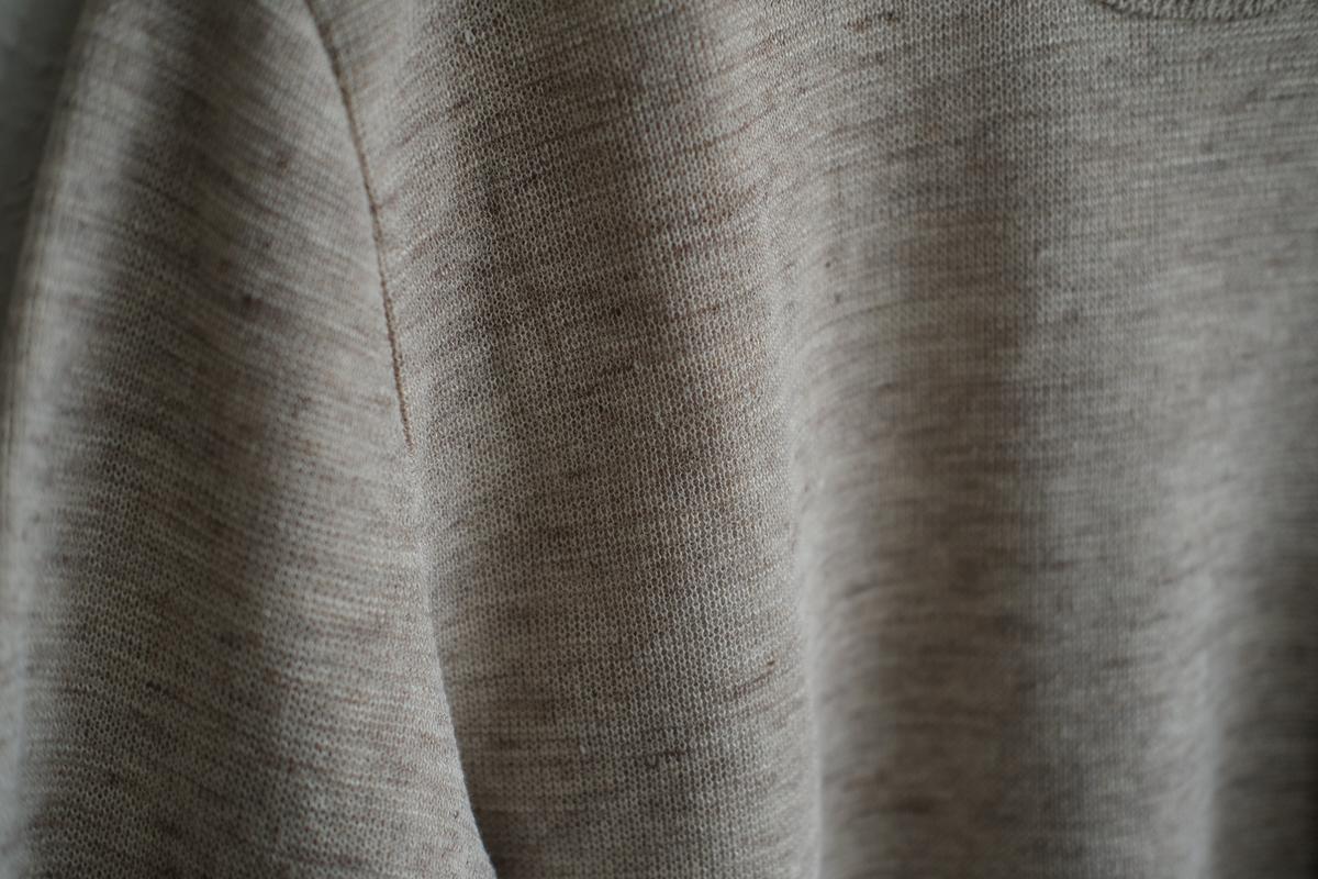 リネンニット半袖プルオーバー｜メンズ｜ライトブラウン