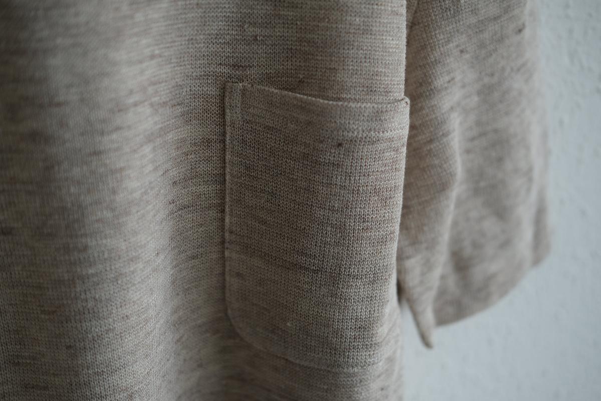 リネンニット半袖プルオーバー｜メンズ｜ライトブラウン