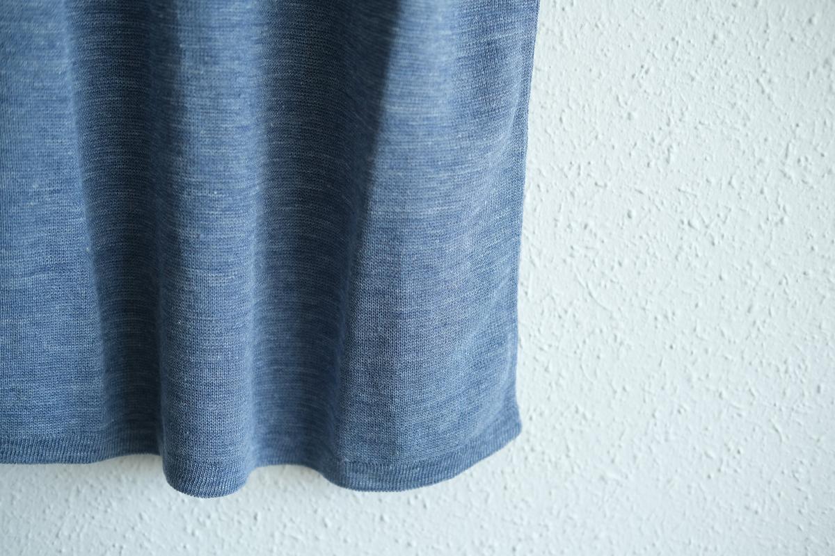 リネンニット半袖プルオーバー｜メンズ｜ダークスカイ