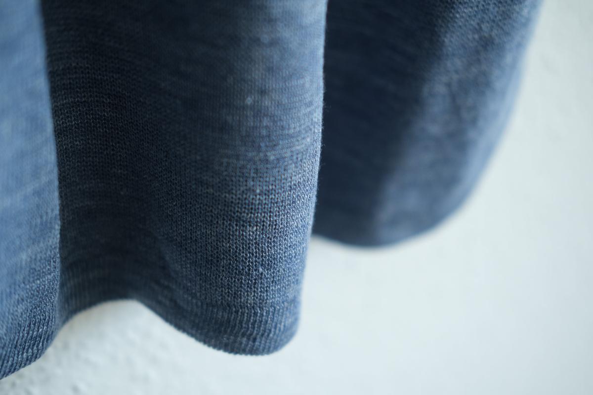 リネンニット半袖プルオーバー｜メンズ｜ダークスカイ