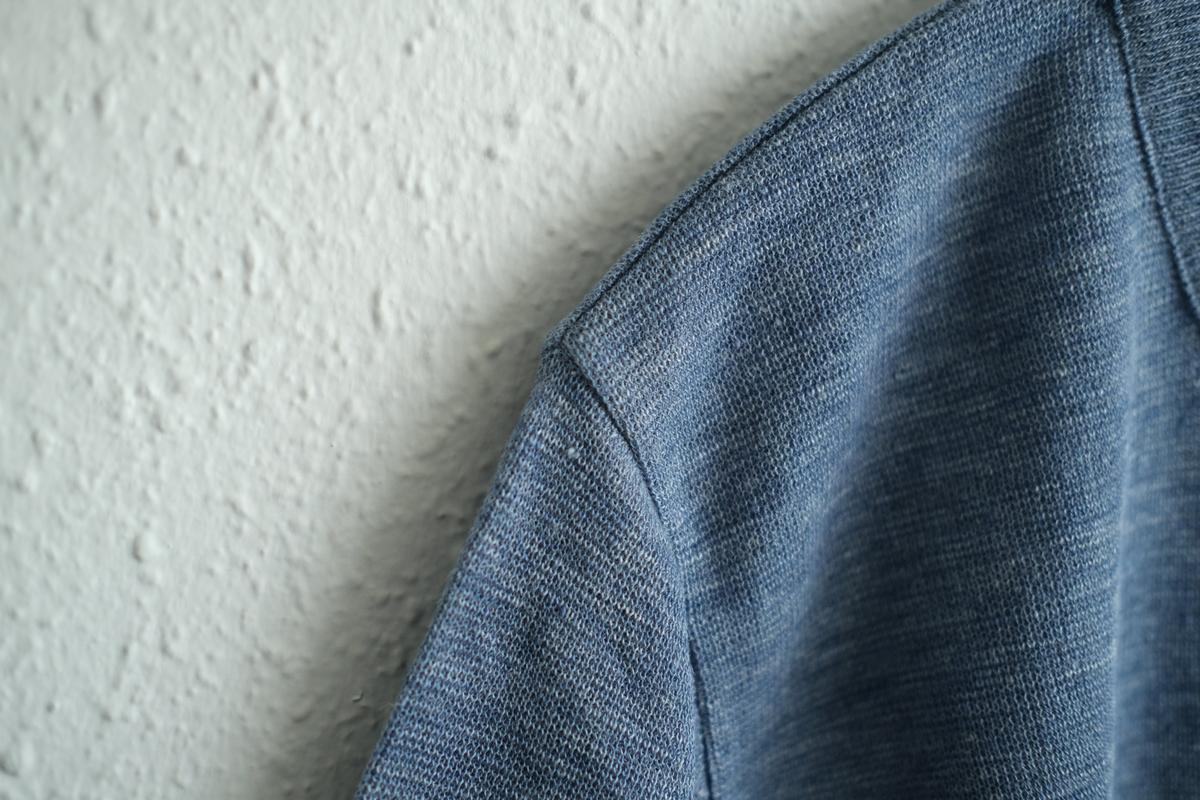 リネンニット半袖プルオーバー｜メンズ｜ダークスカイ