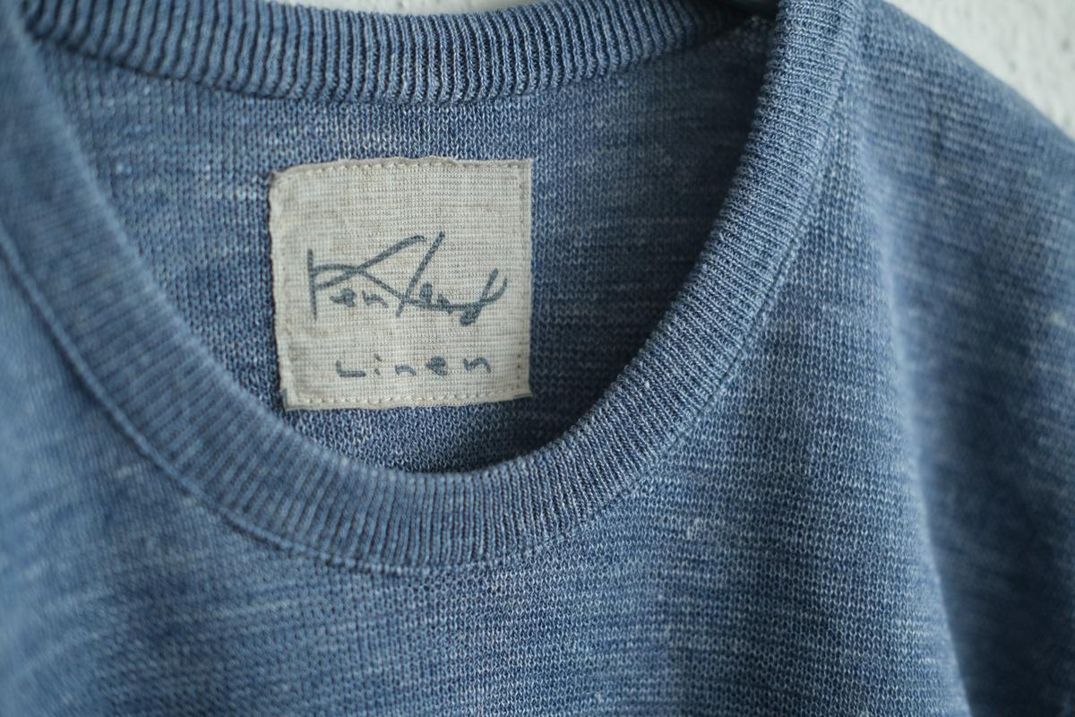 リネンニット半袖プルオーバー｜メンズ｜ダークスカイ