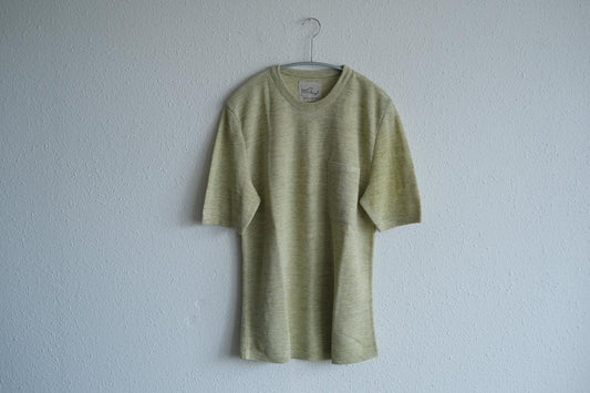 リネンニット半袖プルオーバー|メンズ|アシッドグリーン