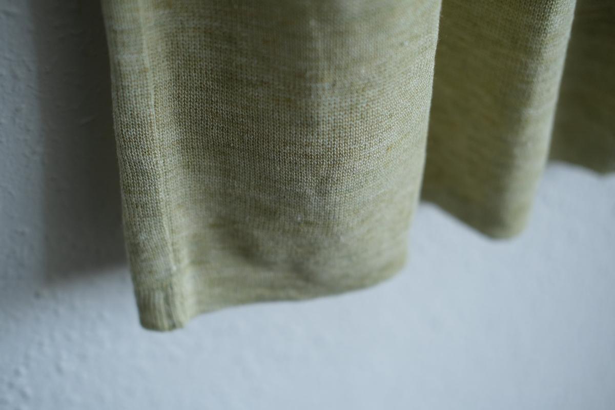 リネンニット半袖プルオーバー｜メンズ｜アシッドグリーン