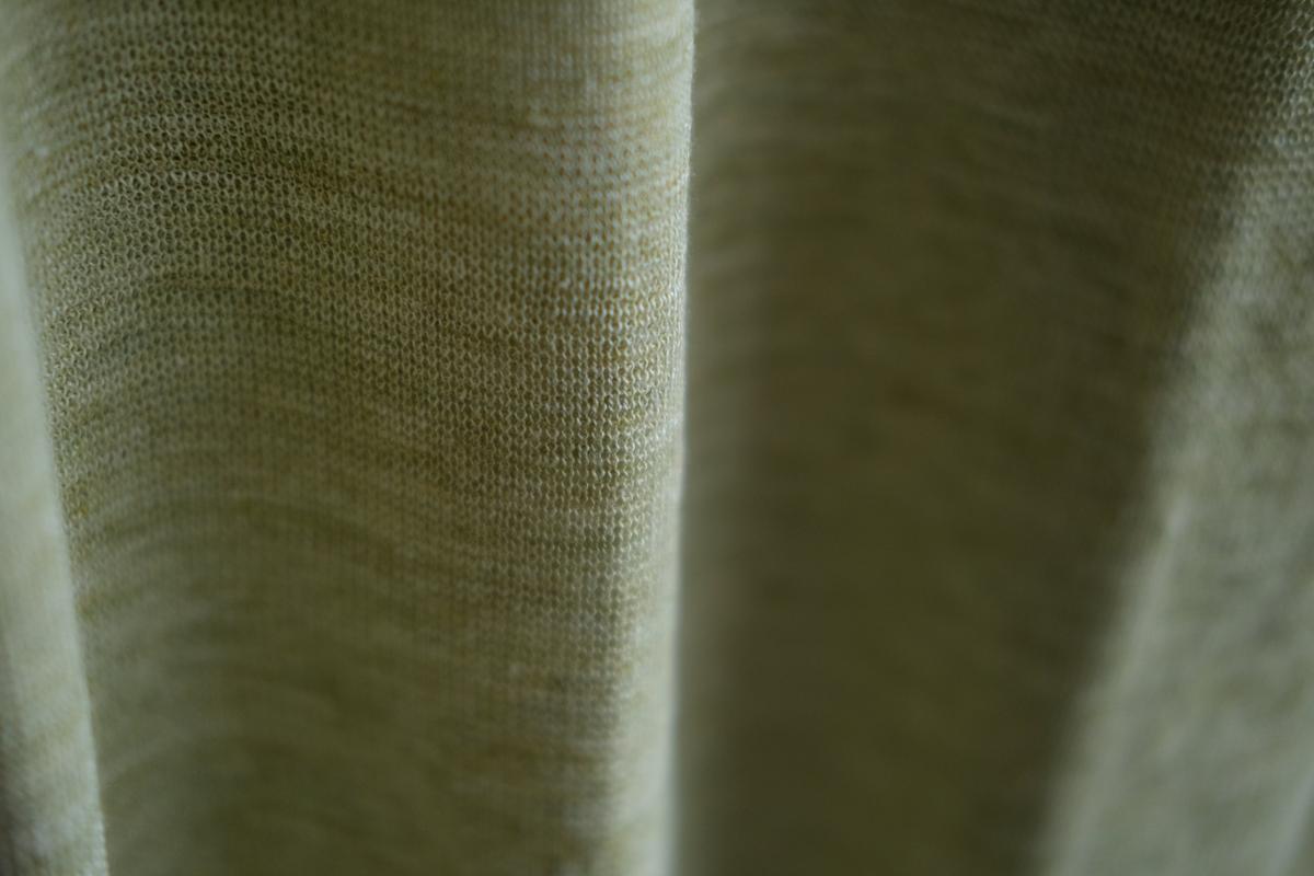 リネンニット半袖プルオーバー｜メンズ｜アシッドグリーン