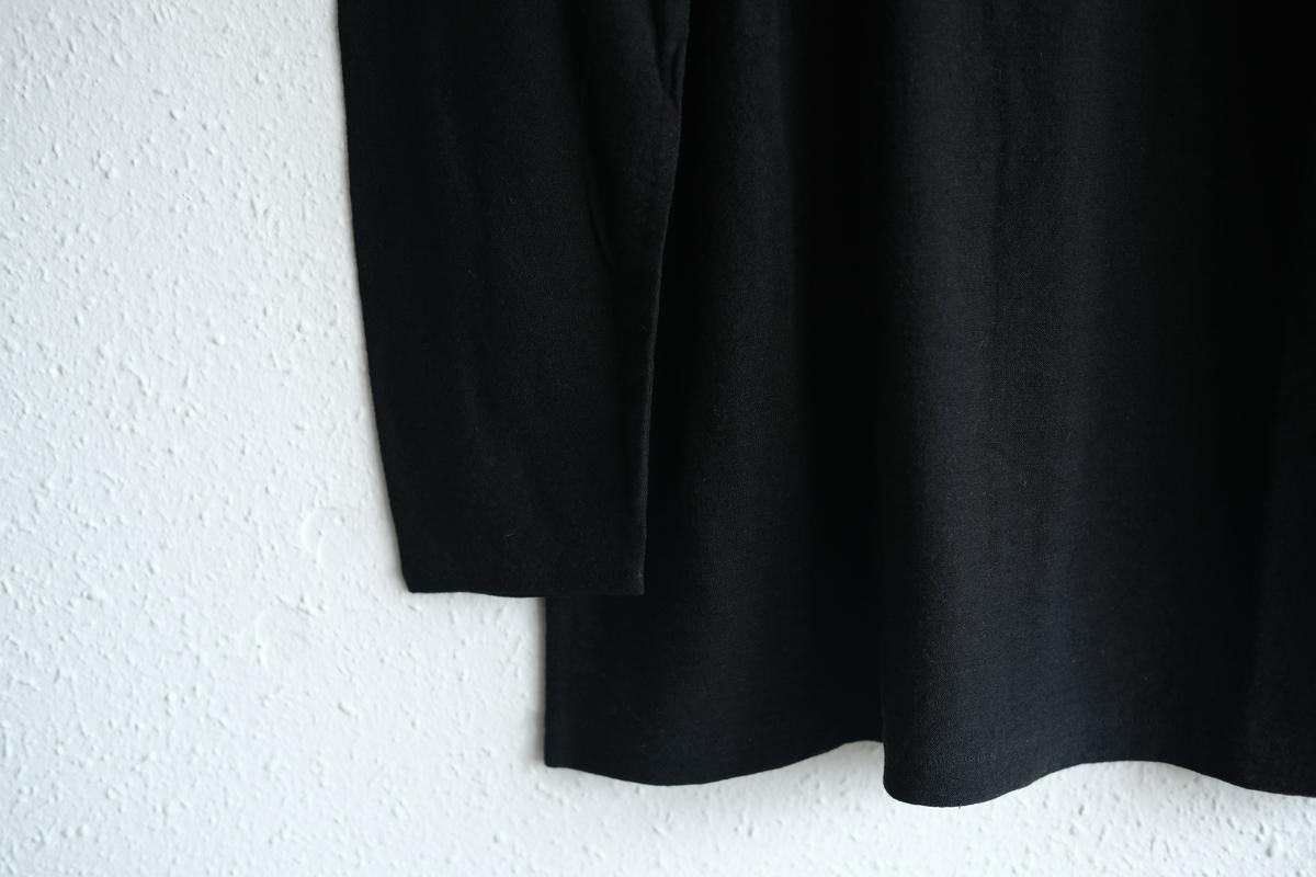 リネンコットンアンダーウェア 9分袖｜メンズ｜黒