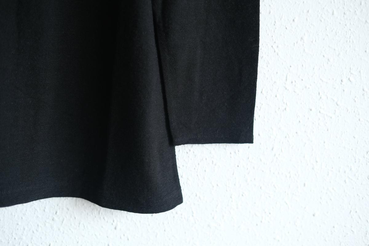 リネンコットンアンダーウェア 9分袖｜メンズ｜黒