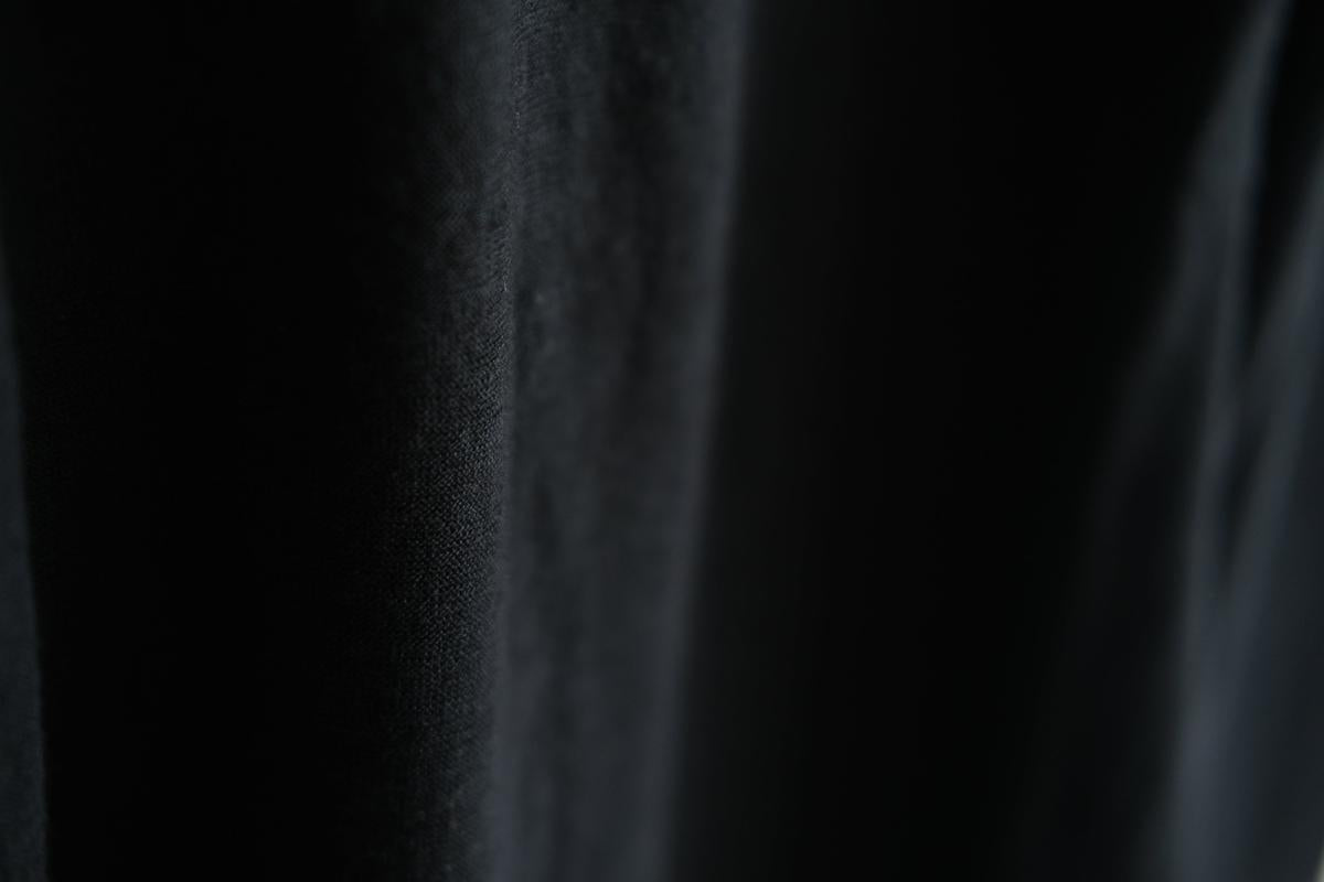 リネンコットンアンダーウェア 9分袖｜メンズ｜黒