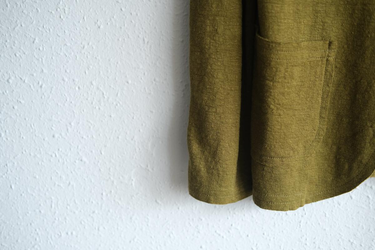 リネンニット ジャケット｜レディース｜カーキ