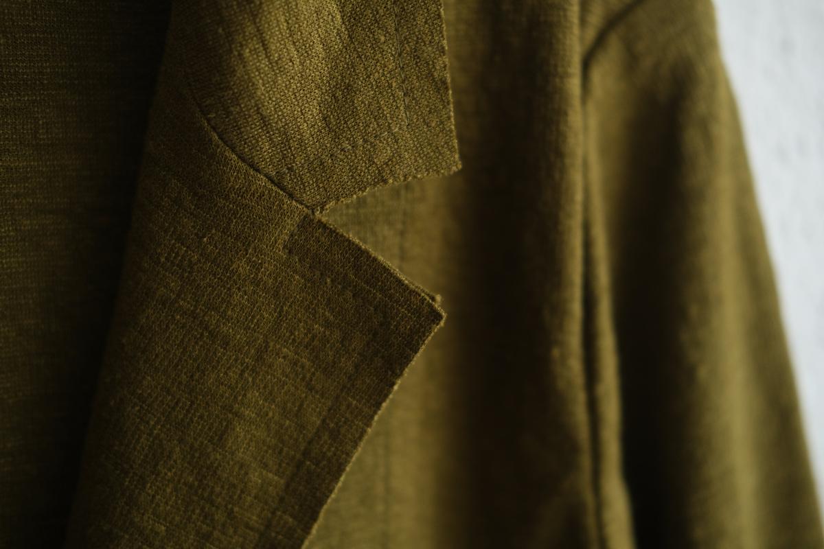 リネンニット ジャケット｜レディース｜カーキ