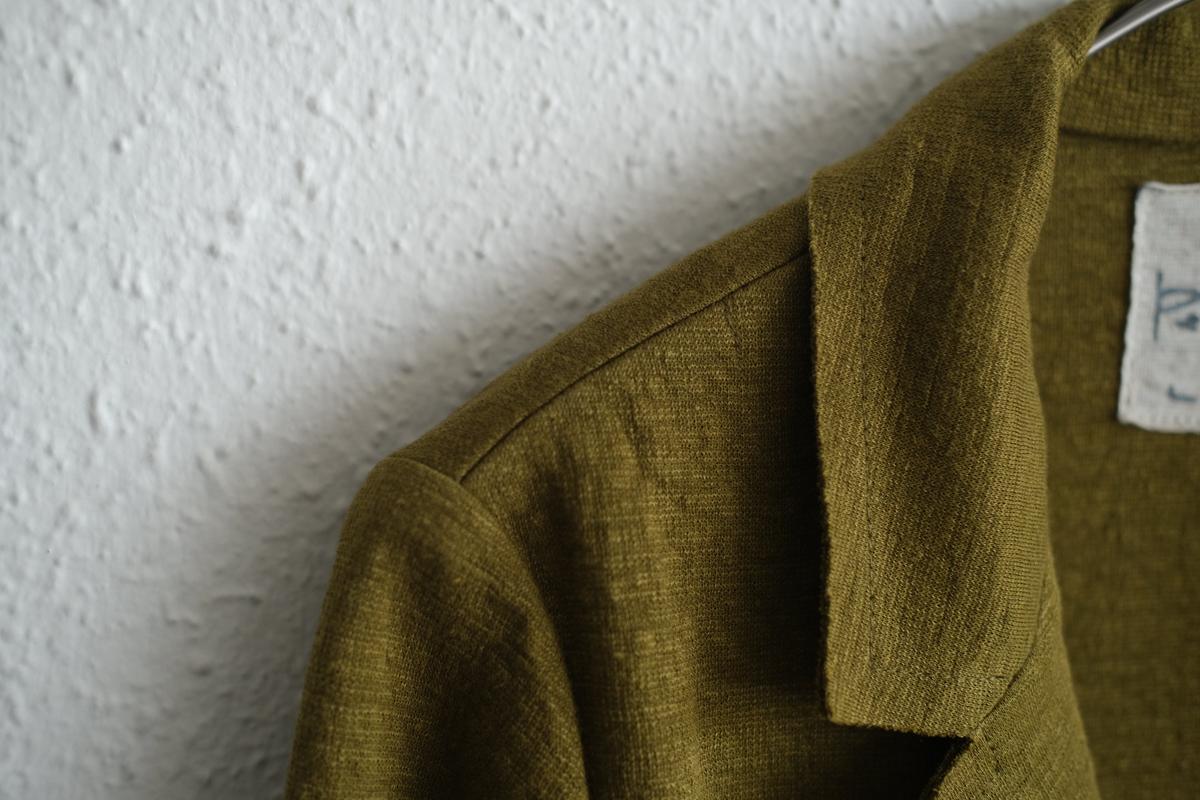 リネンニット ジャケット｜レディース｜カーキ