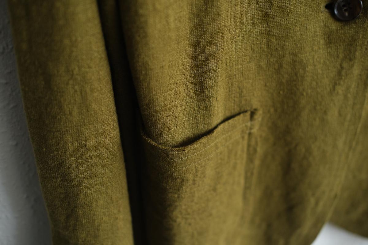 リネンニット ジャケット｜レディース｜カーキ