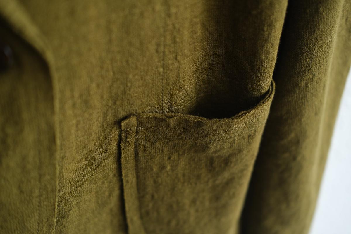 リネンニット ジャケット｜レディース｜カーキ