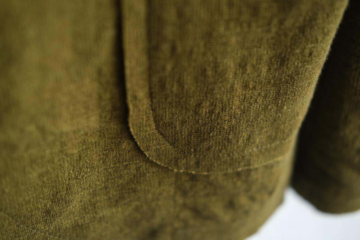 リネンニット ジャケット｜レディース｜カーキ