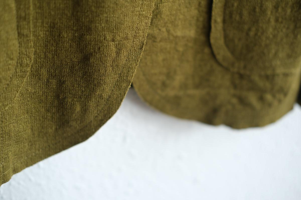 リネンニット ジャケット｜レディース｜カーキ