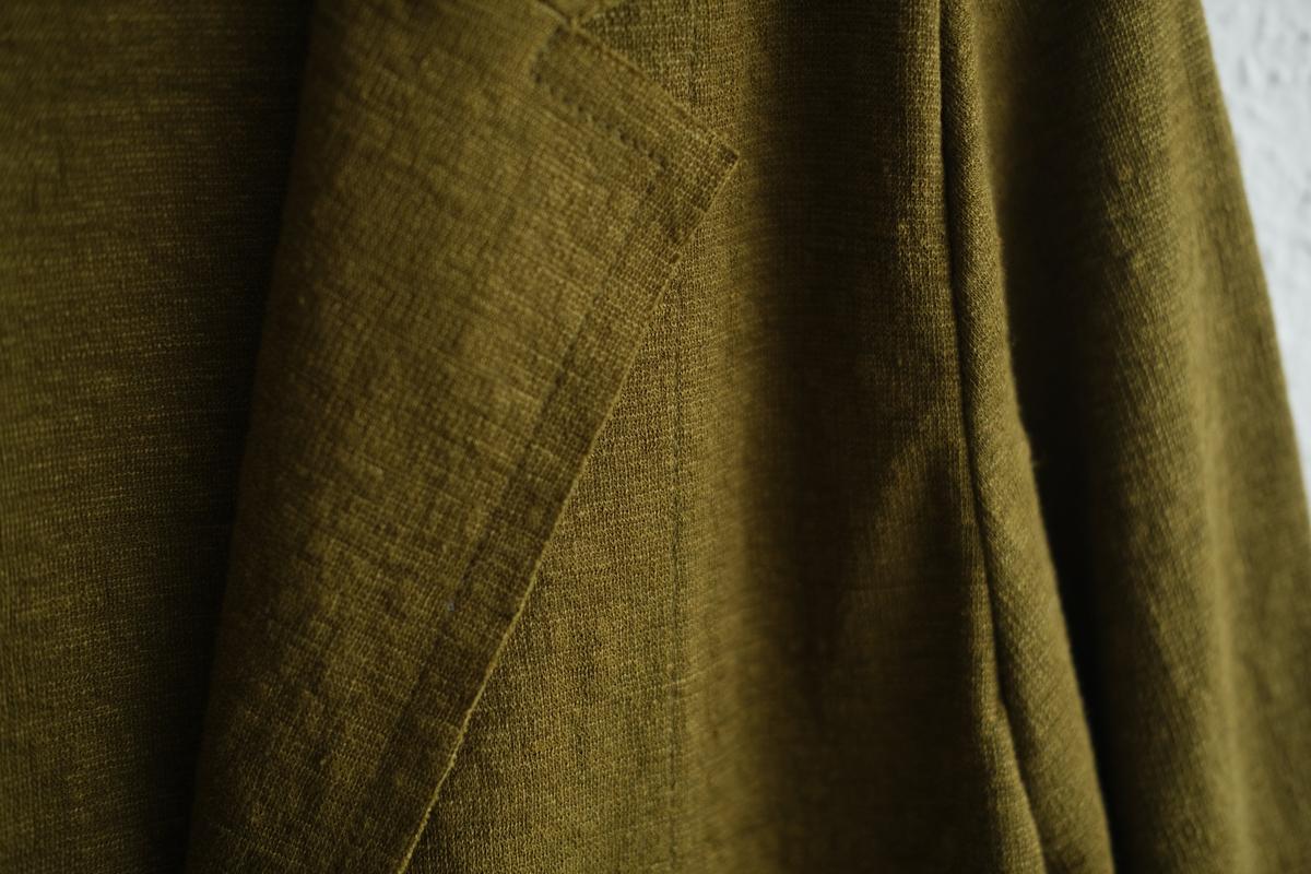 リネンニット ジャケット｜レディース｜カーキ