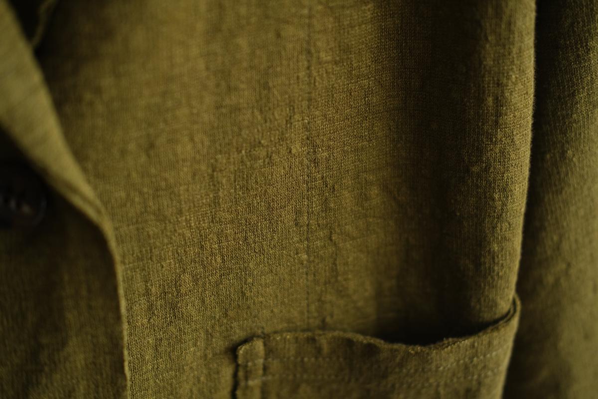 リネンニット ジャケット｜レディース｜カーキ