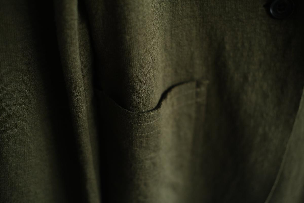 リネンニット ジャケット｜レディース｜モスグリーン