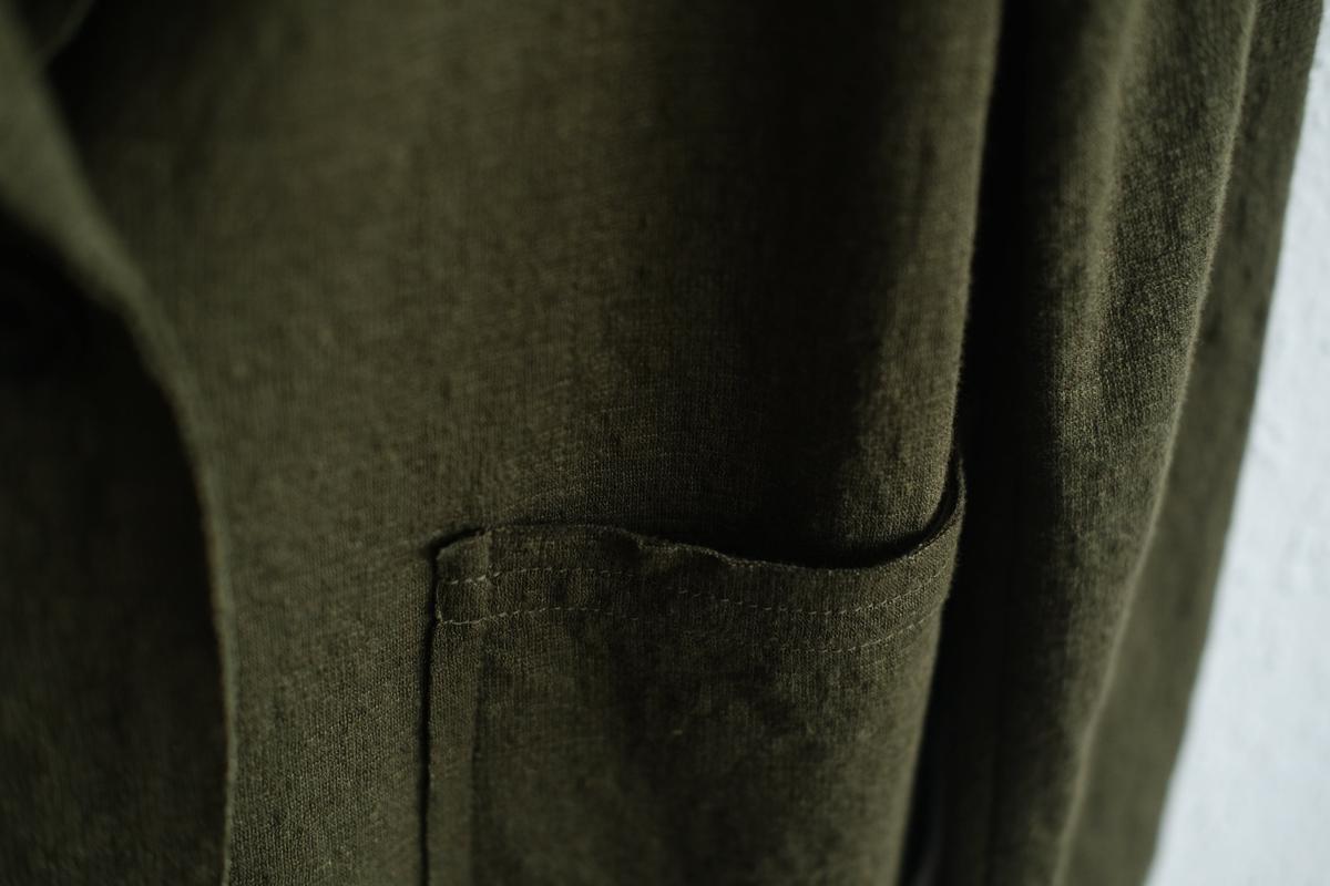 リネンニット ジャケット｜レディース｜モスグリーン