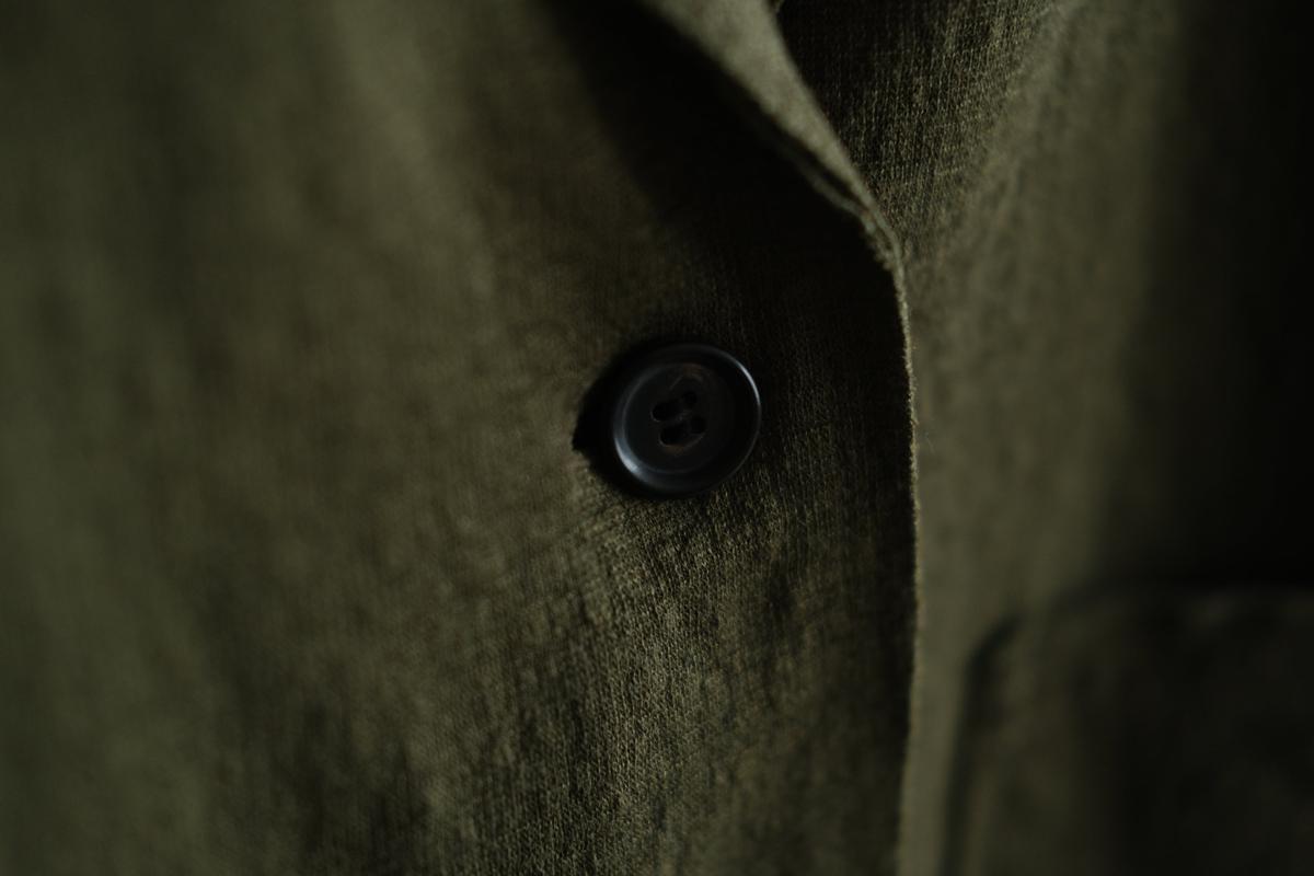 リネンニット ジャケット｜レディース｜モスグリーン