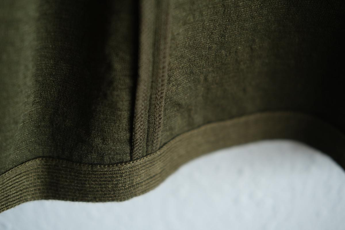 リネンニット ジャケット｜レディース｜モスグリーン