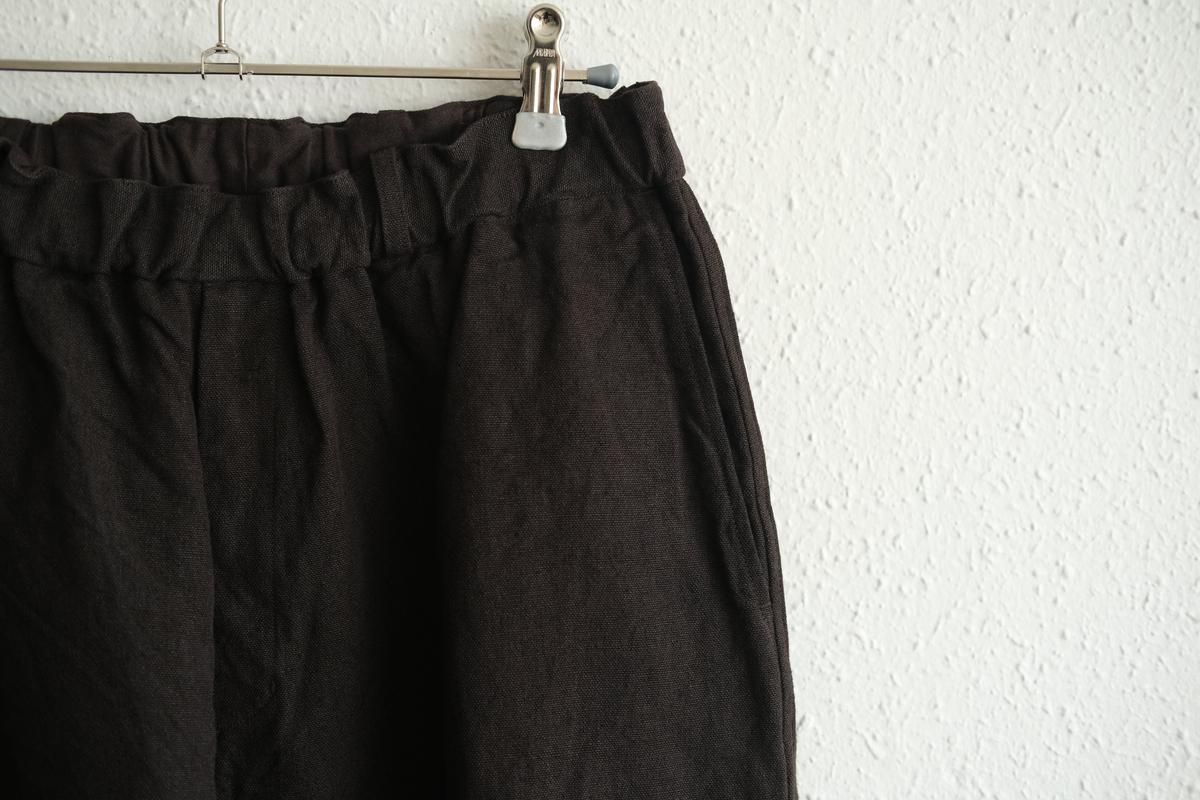MITTAN / 亜麻苧麻ワイドパンツ こげ茶 PT-92 / unisex