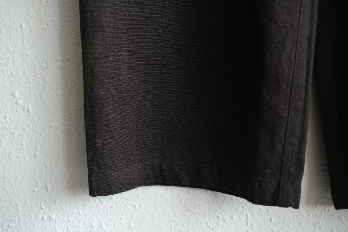MITTAN / 亜麻苧麻ワイドパンツ こげ茶 PT-92 / unisex