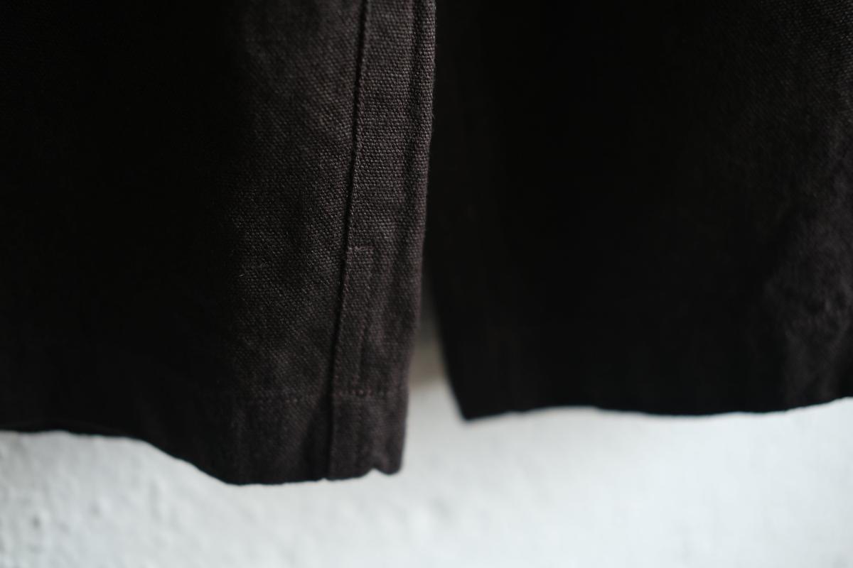 MITTAN / 亜麻苧麻ワイドパンツ こげ茶 PT-92 / unisex