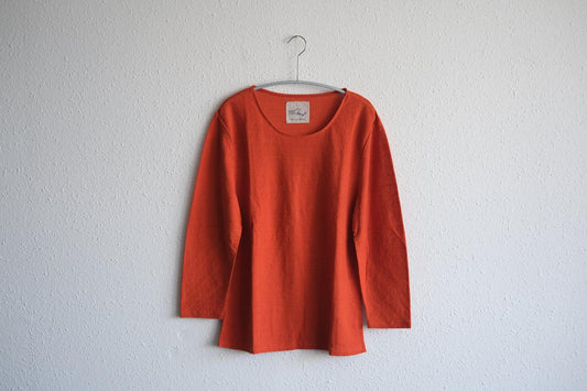 リネンコットンアンダーウェア7分袖｜レディース｜ドライオレンジ