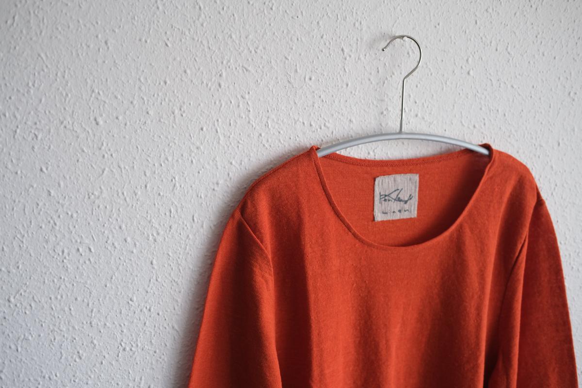 リネンコットンアンダーウェア7分袖｜レディース｜ドライオレンジ