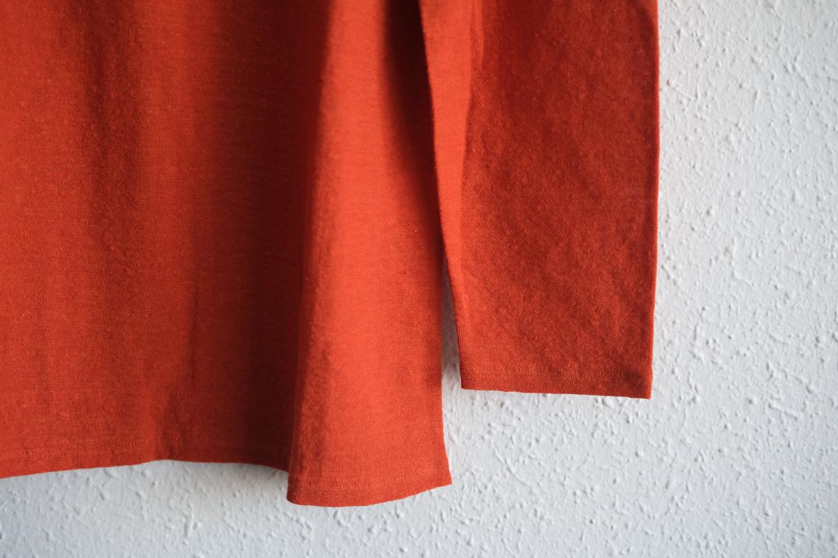 リネンコットンアンダーウェア7分袖｜レディース｜ドライオレンジ