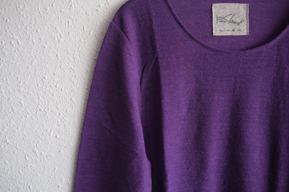 リネンコットンアンダーウェア7分袖｜レディース｜サルビア