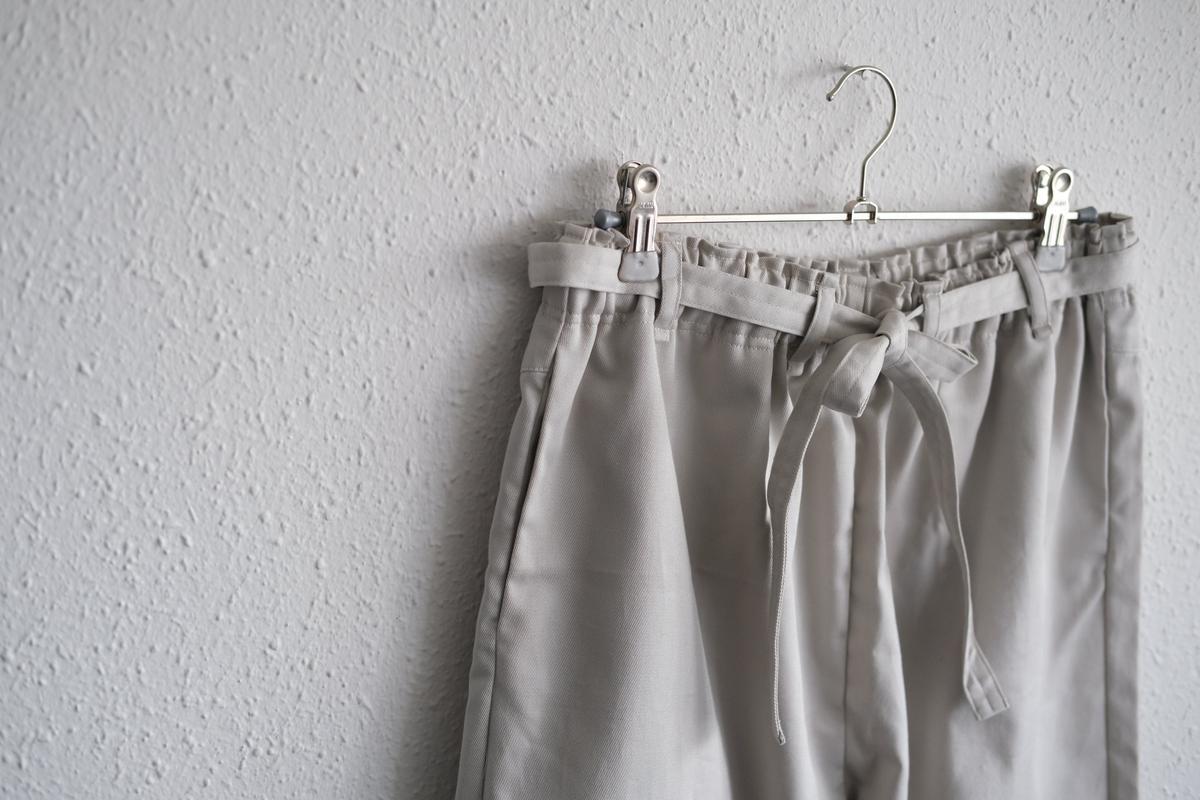 きるもの｜もんぺパンツ｜コットンツイル｜ライトグレー｜unisex freesize