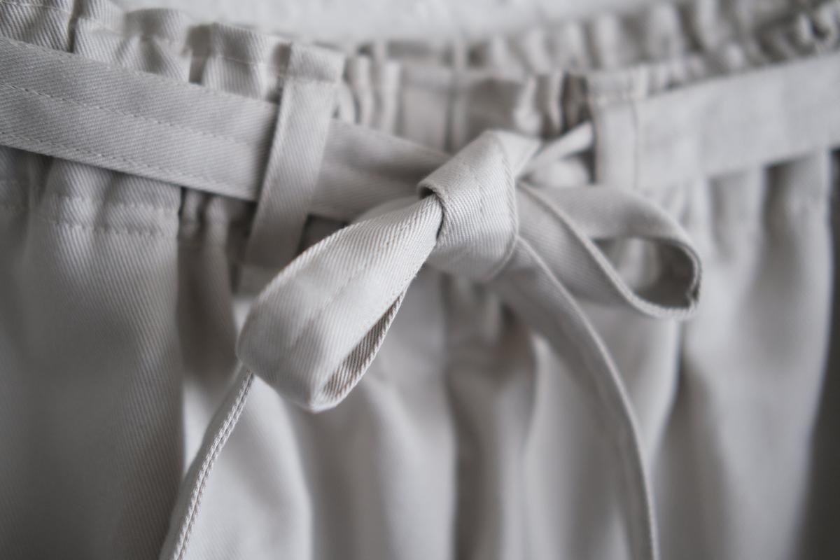 きるもの｜もんぺパンツ｜コットンツイル｜ライトグレー｜unisex freesize