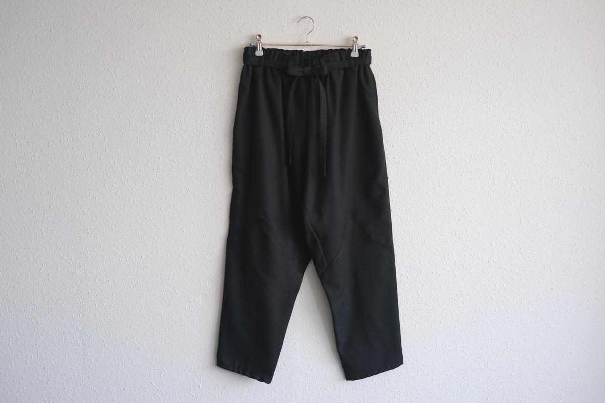 きるもの｜もんぺパンツ｜ウールコットン｜ブラック｜unisex freesize