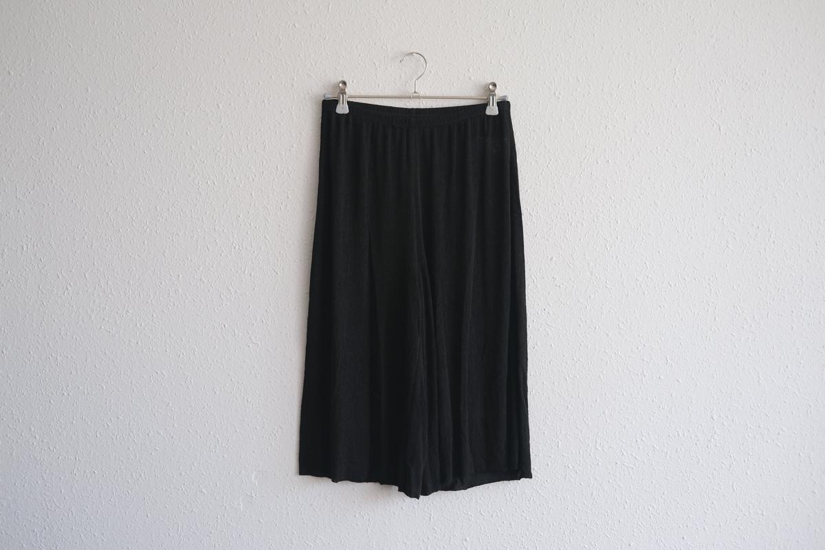 リネンキュプラアンダーウェアパンツ ミドル丈｜ブラック｜unisex 2 size