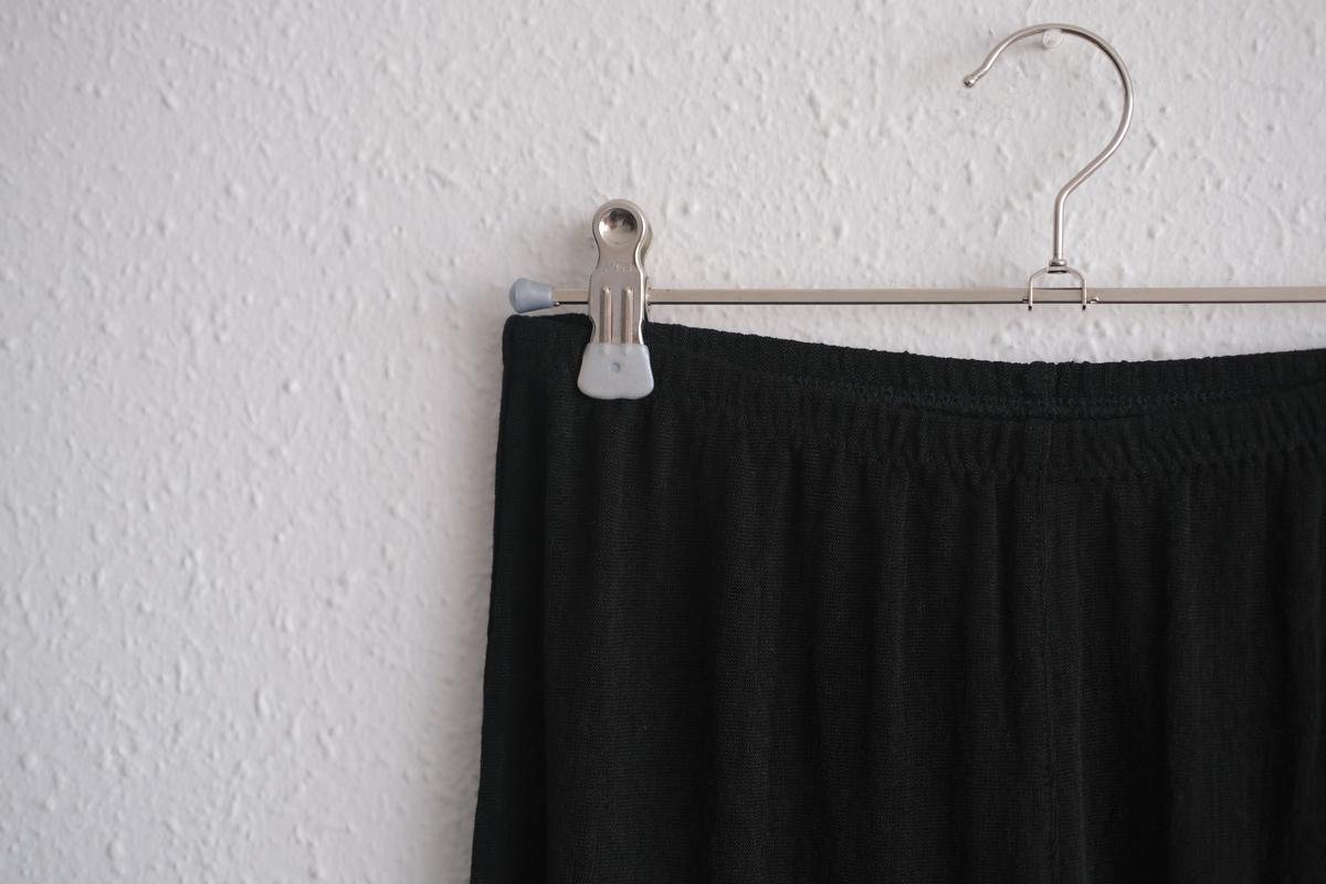 リネンキュプラアンダーウェアパンツ ミドル丈｜ブラック｜unisex 2 size