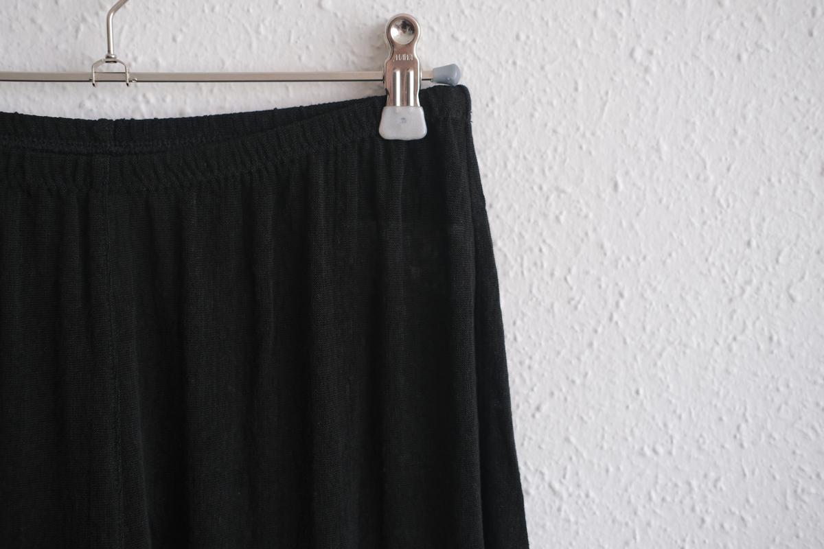 リネンキュプラアンダーウェアパンツ ミドル丈｜ブラック｜unisex 2 size