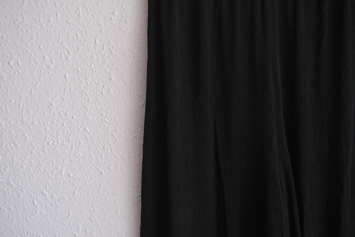 リネンキュプラアンダーウェアパンツ ミドル丈｜ブラック｜unisex 2 size