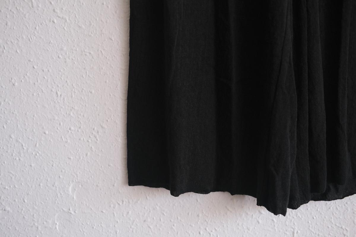 リネンキュプラアンダーウェアパンツ ミドル丈｜ブラック｜unisex 2 size