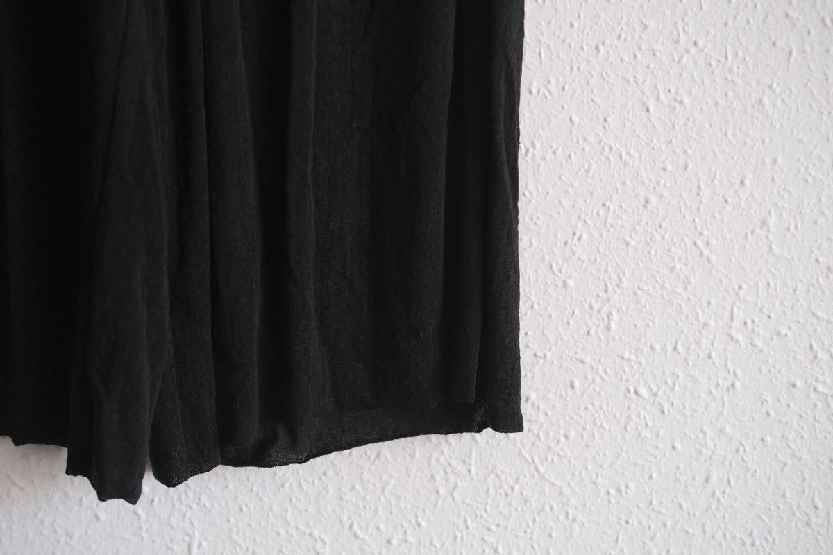リネンキュプラアンダーウェアパンツ ミドル丈｜ブラック｜unisex 2 size