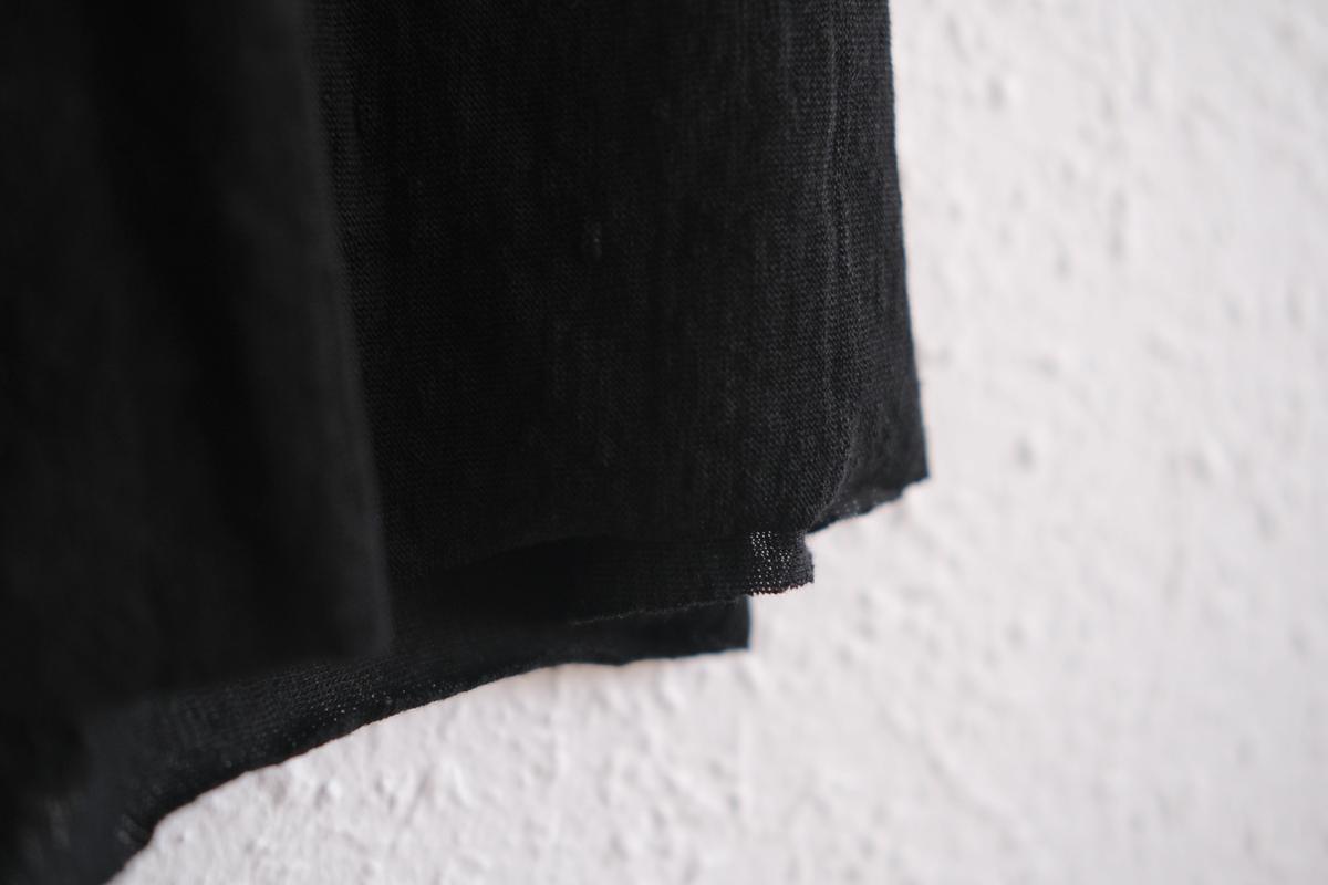 リネンキュプラアンダーウェアパンツ ミドル丈｜ブラック｜unisex 2 size