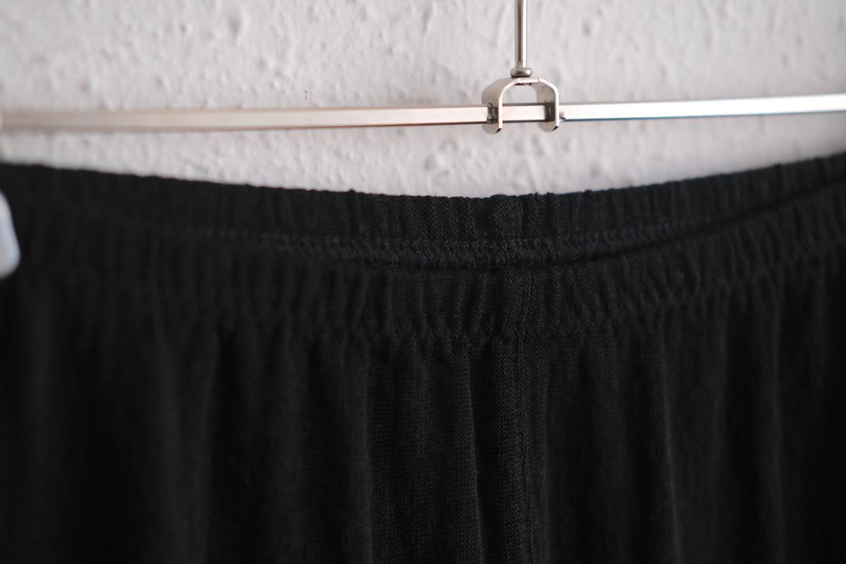 リネンキュプラアンダーウェアパンツ ミドル丈｜ブラック｜unisex 2 size