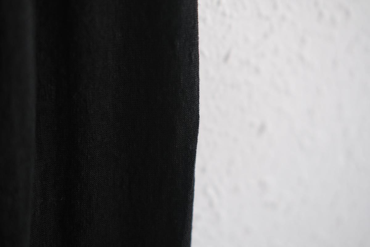 リネンキュプラアンダーウェアパンツ ミドル丈｜ブラック｜unisex 2 size