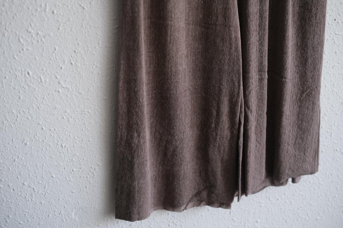 リネンキュプラアンダーウェアパンツ ミドル丈｜スモークグレー｜unisex 2 size