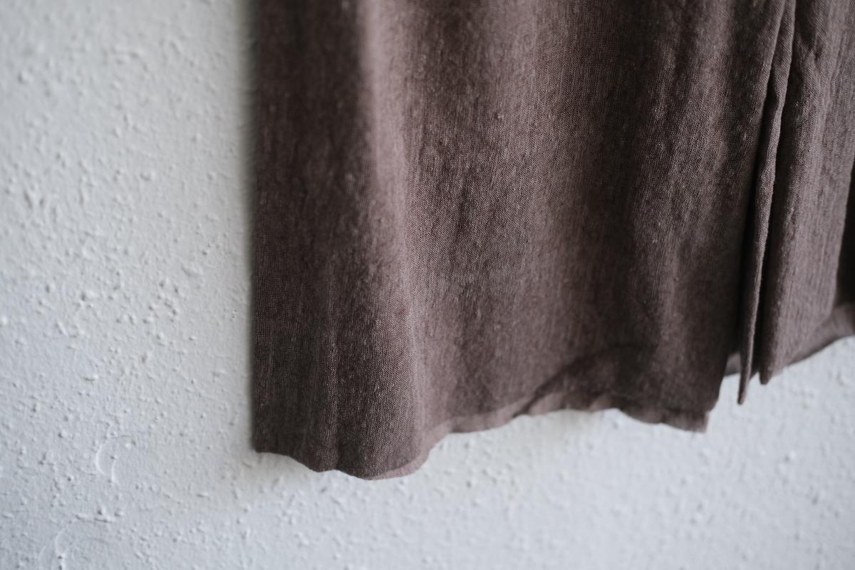 リネンキュプラアンダーウェアパンツ ミドル丈｜スモークグレー｜unisex 2 size