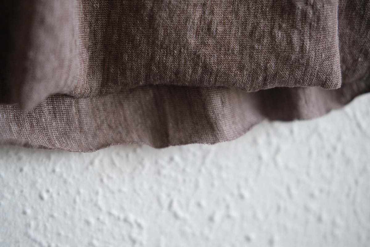 リネンキュプラアンダーウェアパンツ ミドル丈｜スモークグレー｜unisex 2 size