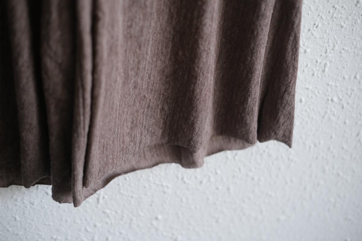 リネンキュプラアンダーウェアパンツ ミドル丈｜スモークグレー｜unisex 2 size