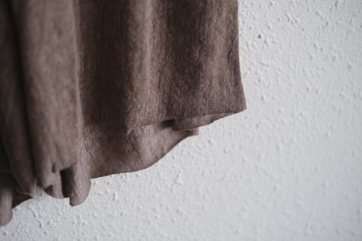 リネンキュプラアンダーウェアパンツ ショート丈｜スモークグレー｜unisex 2 size