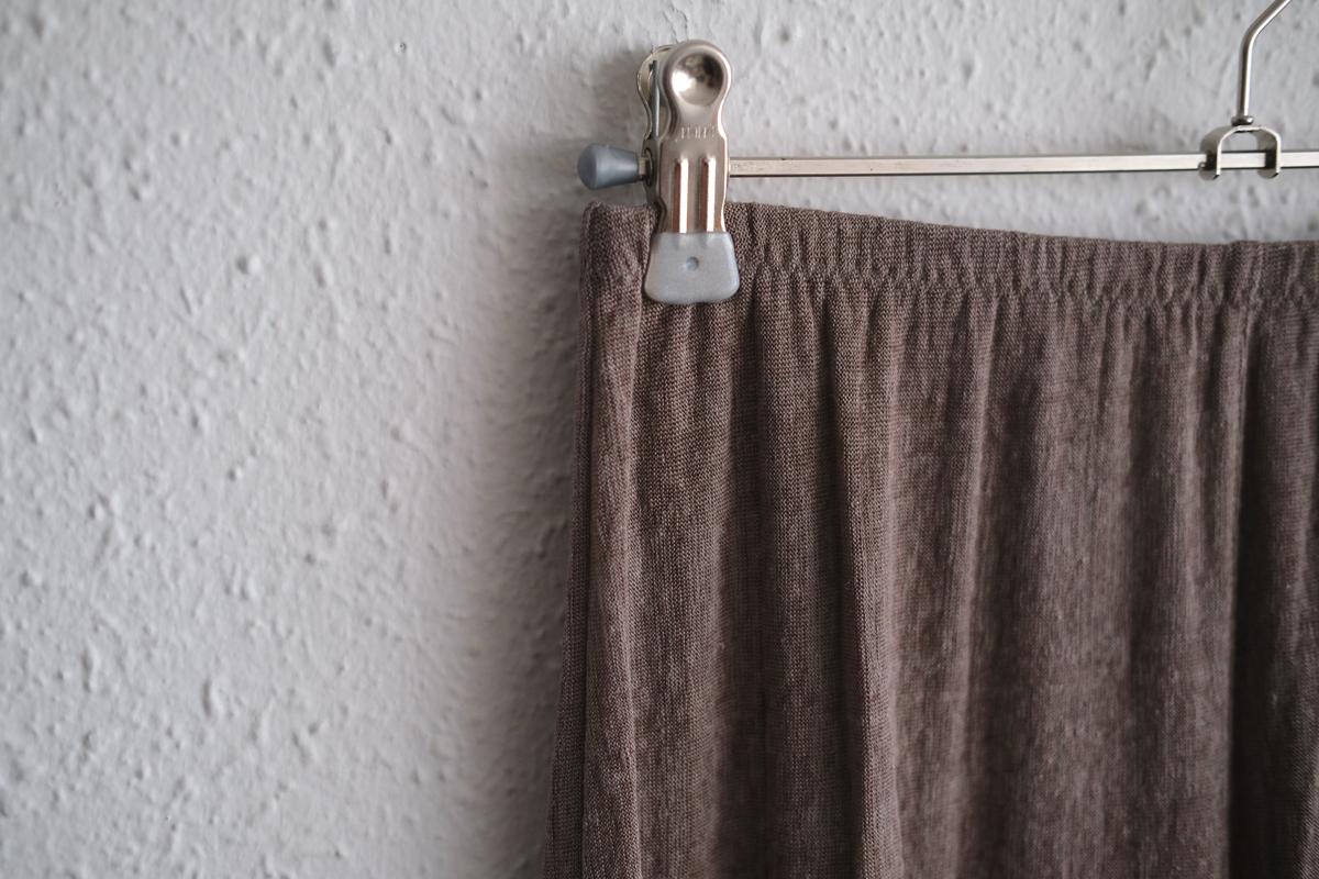 リネンキュプラアンダーウェアパンツ ショート丈｜スモークグレー｜unisex 2 size